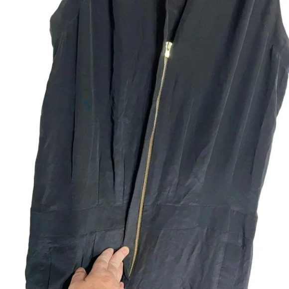 Maje 2 black silk sleeveless jumpsuit with pockets NEW - Picture 11 of 15